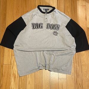 Big Dogs Two-Tone Gray and Black Pet Tee